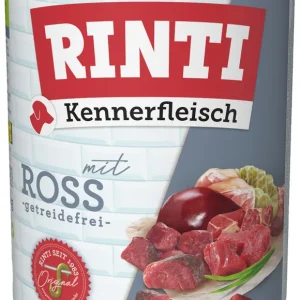 Beliebt Sparpaket 24 x 800 g Rinti Kennerfleisch mit Ross Hunde Nassfutter